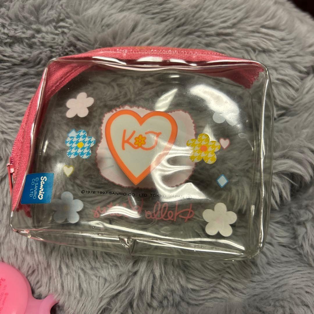 カオハナ ハローキティ ポーチ付き くし ミラー セット ピンク