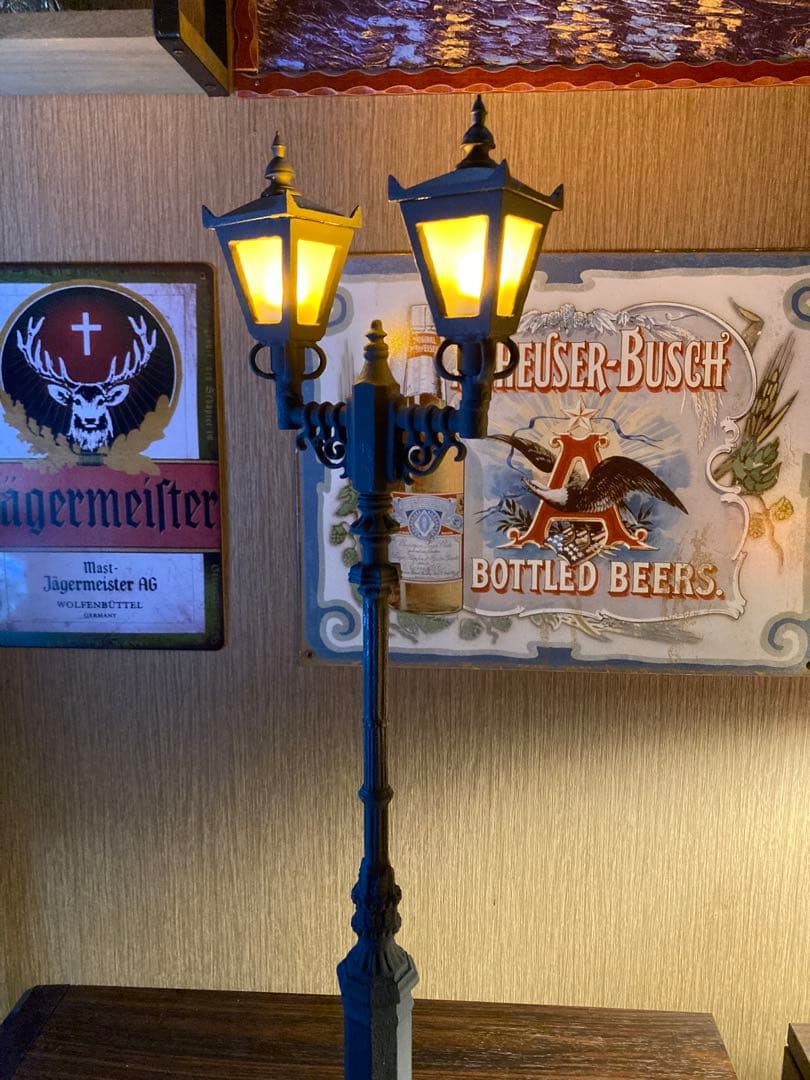 ガス灯 アンティーク ランプ 西洋 街灯 昭和レトロ 置物 オブジェ 外灯