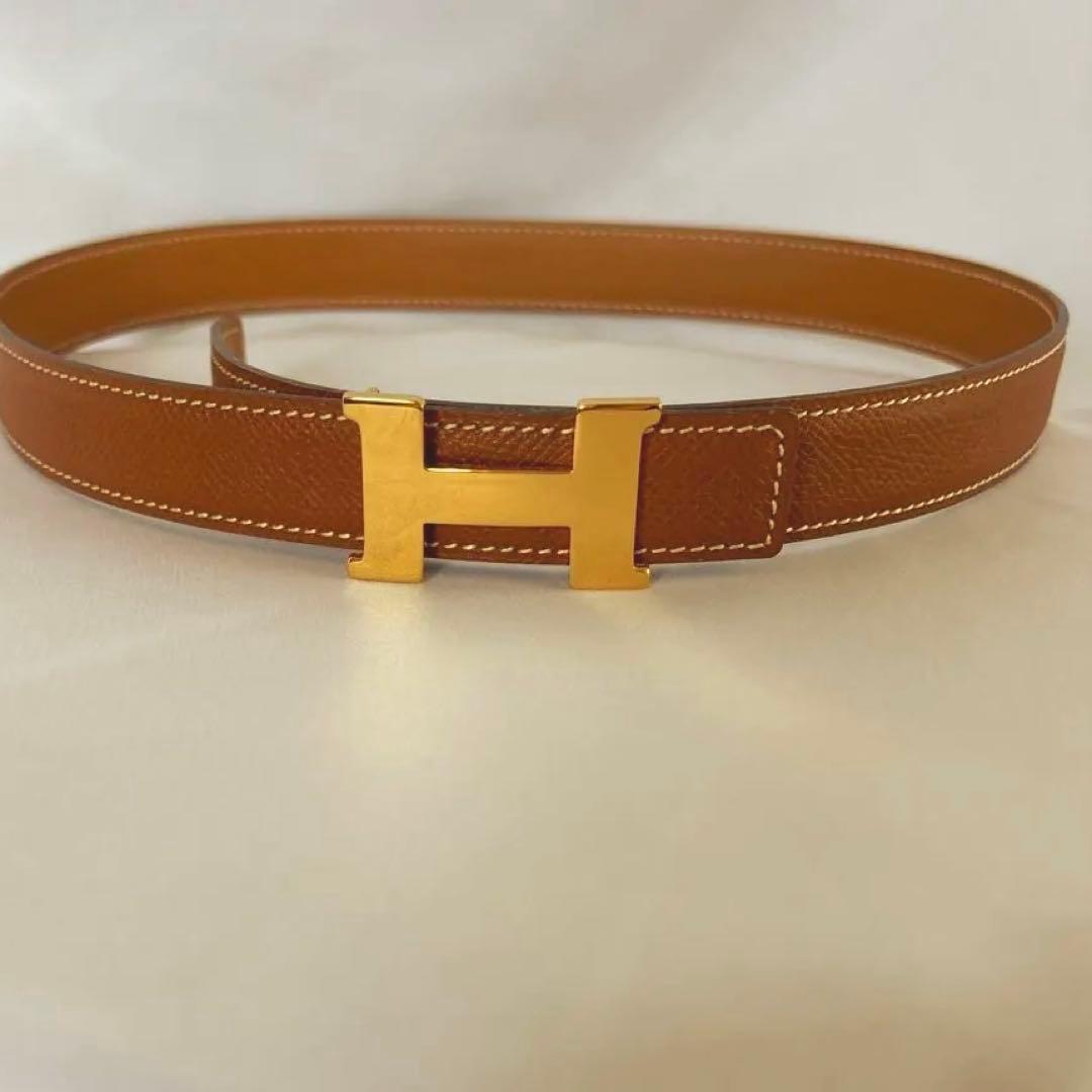 HERMES ブラウンレザーベルト サイズ70 HERMES（エルメス） ベルト メンズ/レディース コンスタンス サイズ80