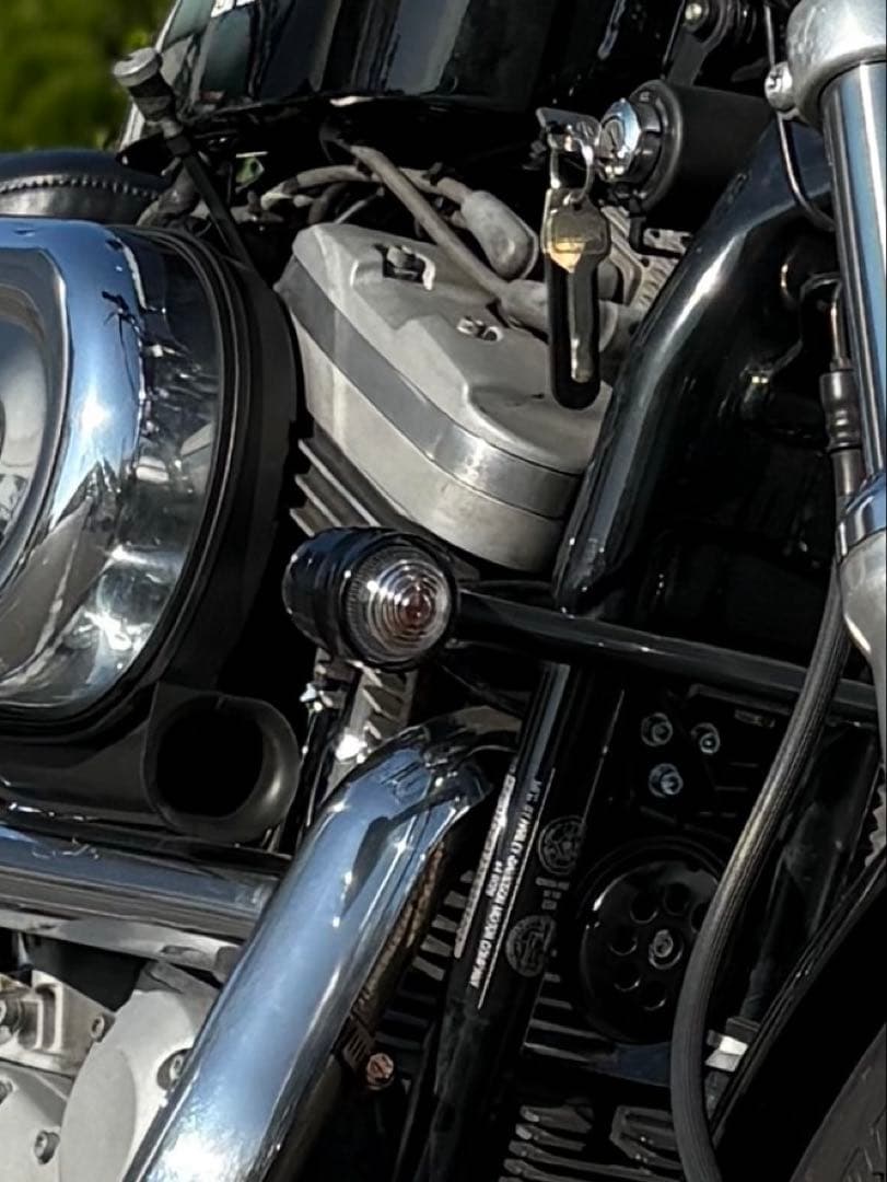 ミスミエンジニアリング スポーツスター用 ウィンカー ブラック 2本