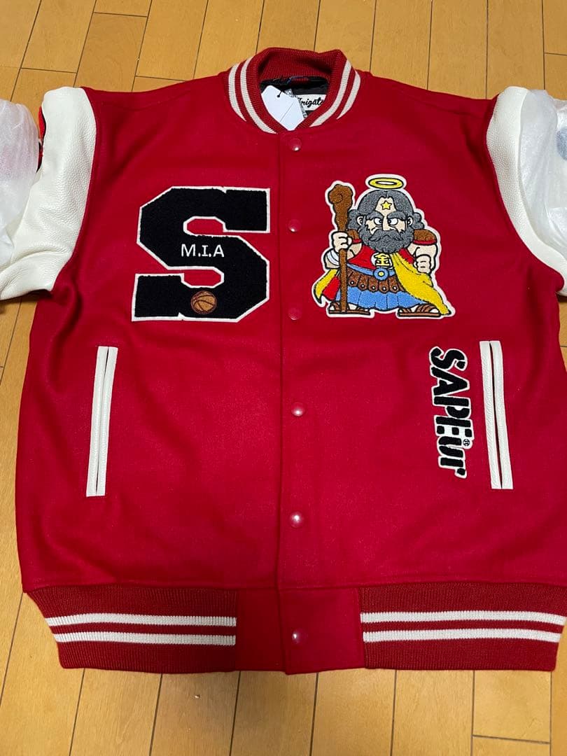 SAPEur ビックリマン バーシティジャケット 刺繍 スタジャン サプール