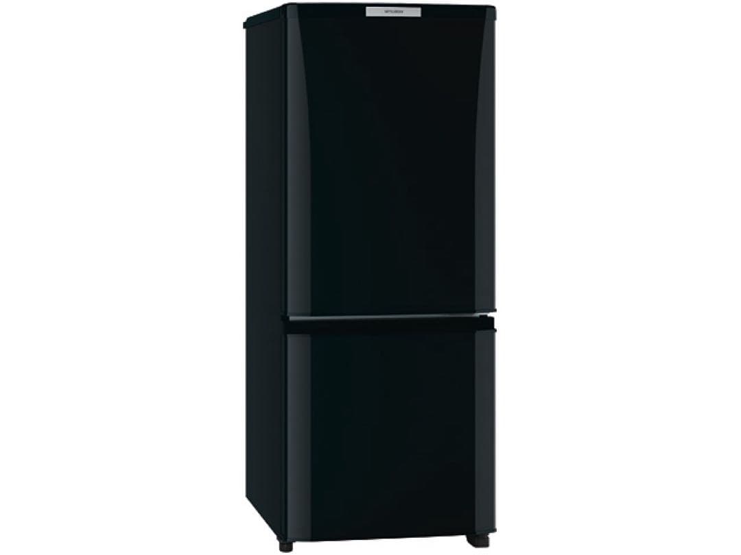 【美品】三菱 MR-P15W-B ブラック 冷蔵庫 146L 冷蔵庫 Pシリーズ マットチャコール MR-P15G-H [146L /2ドア /右開き