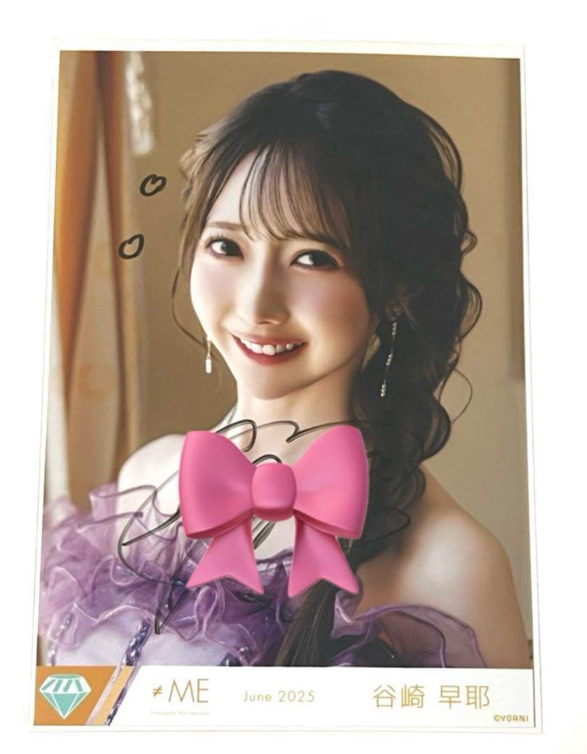 ≠ME 生写真 モブノデレラ MV衣装 谷崎早耶 直筆 イラストあり