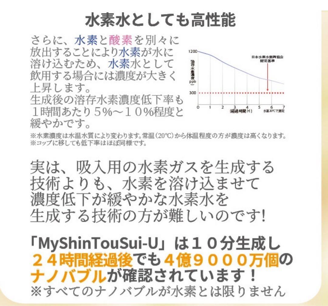 マイ浸透水 水素吸入器 （色:ホワイト） ＊目立った汚れ傷無 - メルカリ