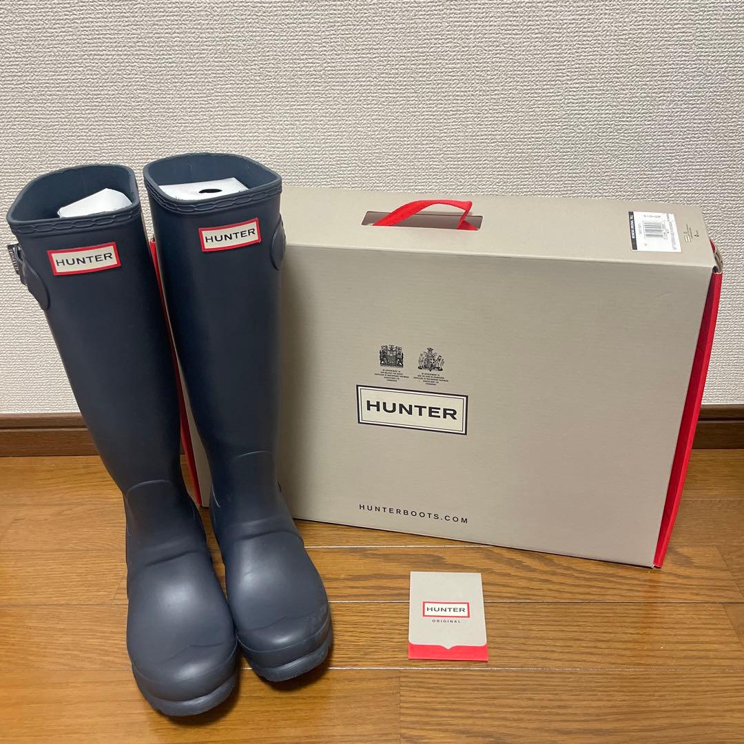 HUNTER》ハンター レインブーツ 長靴 ネイビー 22cm - メルカリ