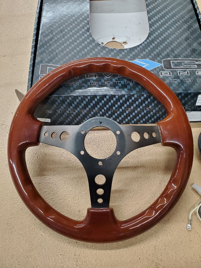 NRG ウッドステアリング 33パイ - メルカリ