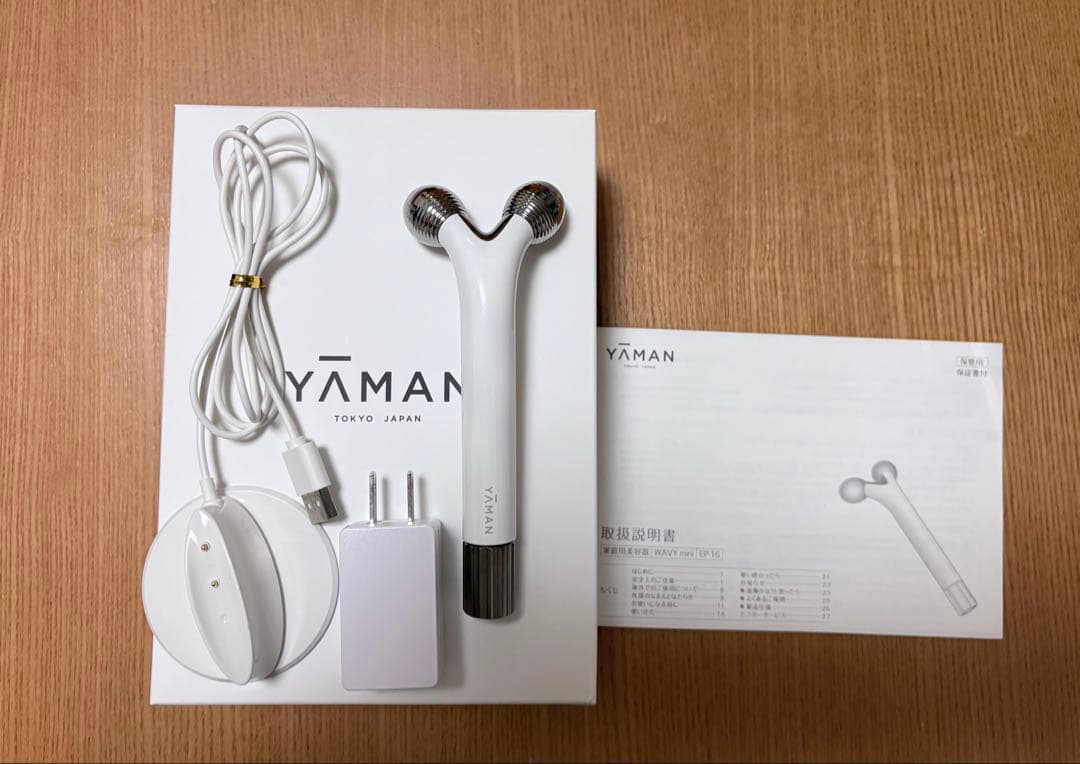 YAMAN 美顔器 充電器付き WAVY mini EP-16W美顔ローラー - メルカリ