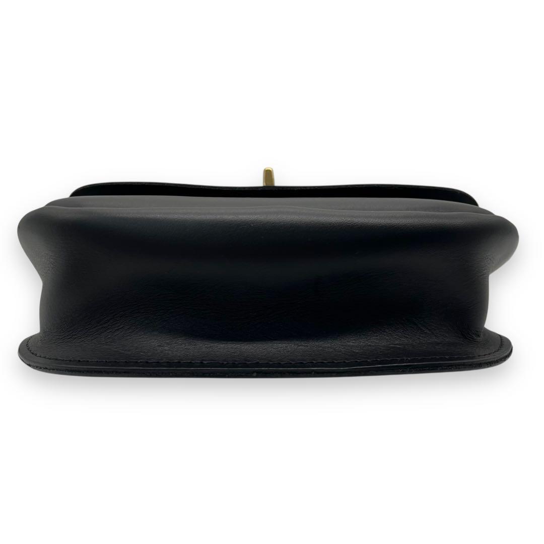 極美品□Mimi フランシス ショルダーバッグ ターンロック ロゴ型押し