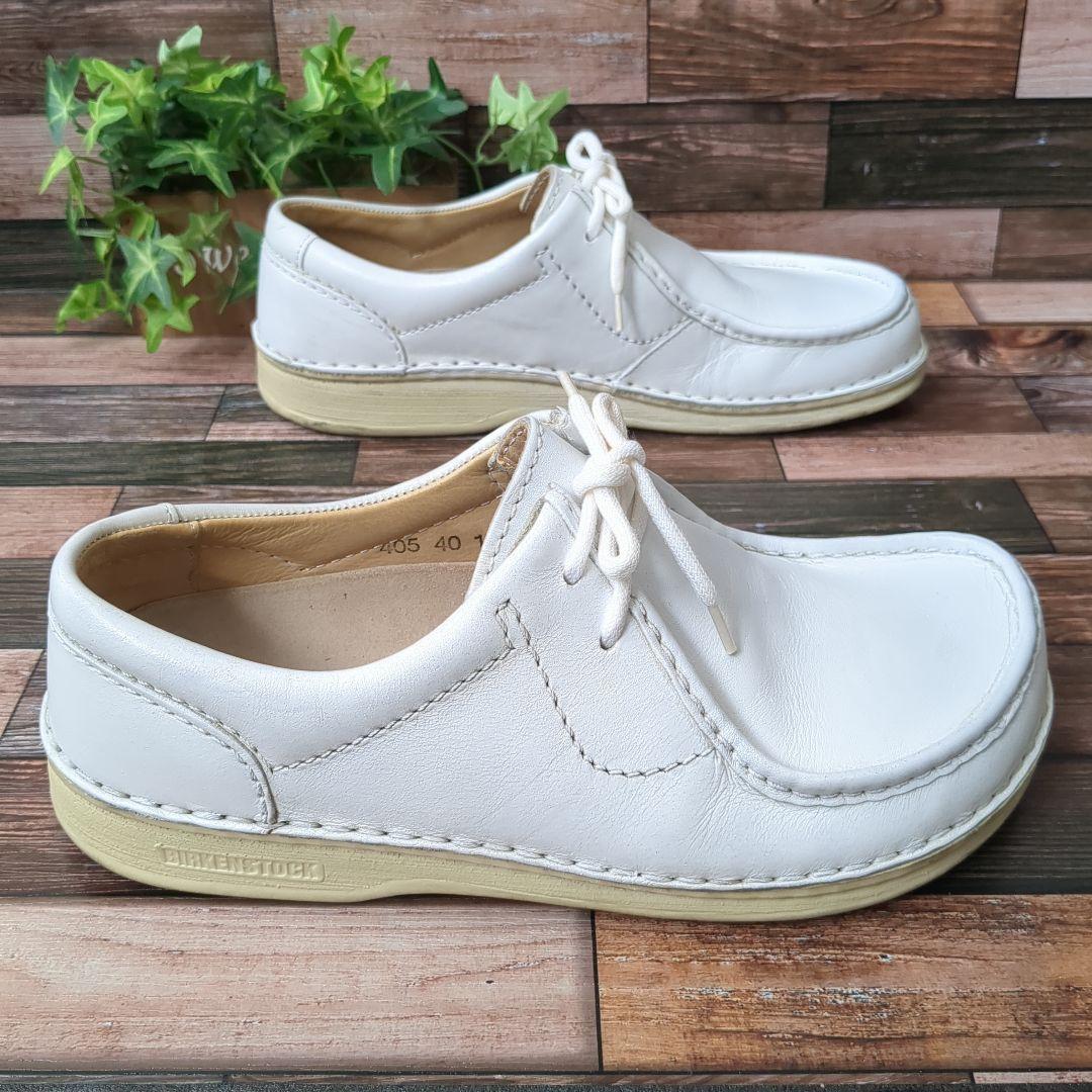 ビルケンシュトック パサデナ 本革 レザー レギュラー 白 サイズ40