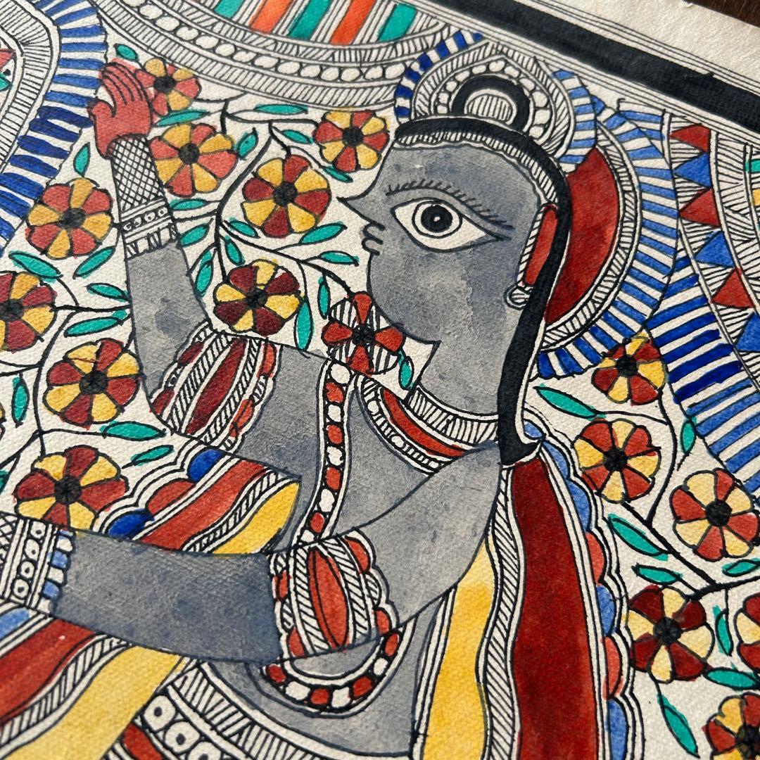 ミティラーアート インドネパールの伝統的手描き絵画 - メルカリ