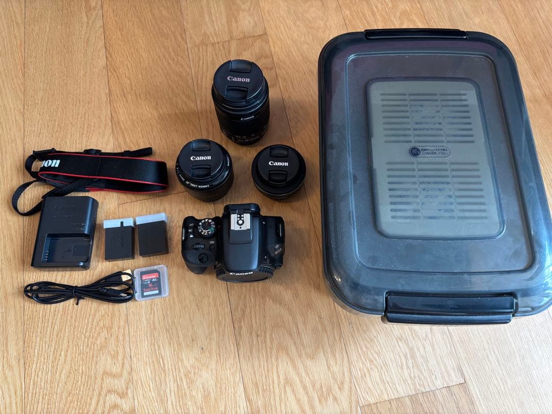 Canon EOS kiss x7 + レンズ3本 + 付属品 EOS Kiss キヤノン Canon X7 EF 70-300mm 望遠 レンズセット 手振れ