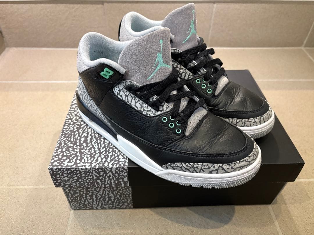 NIKE AIR JORDAN 3 レトロ Green Glow 26.5cm