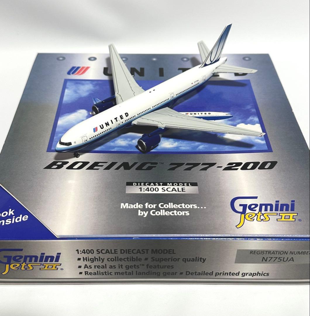 航空機・ヘリコプター Gemini 1/400 B777-200 United Airlines Gemini Jets 1:400 Scale United Airlines Boeing 777-200ER Model