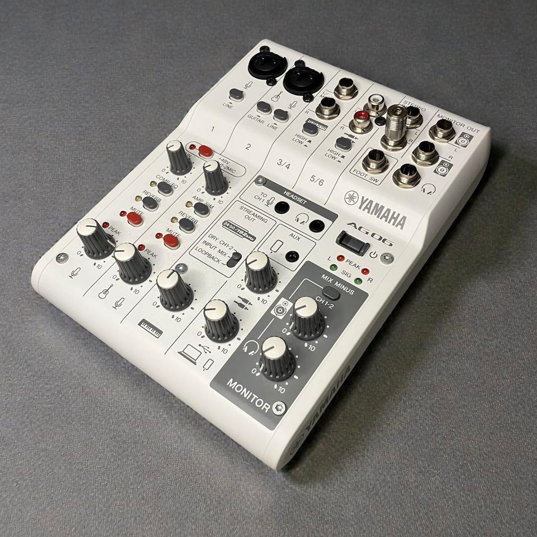 YAMAHA AG06MK2 W ライブストリーミングミキサー - メルカリ