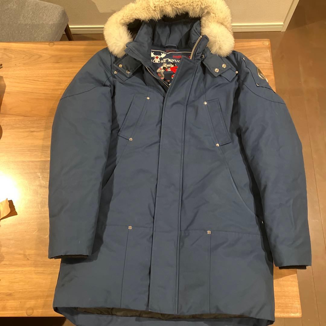 Moose Knuckles ダウンジャケット ネイビー 中古・古着通販】MOOSE KNUCKLES (ムース ナックルズ) ダウン