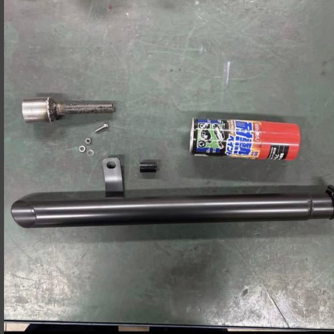 ワンオフ SR400 ショート菅 ドラッグパイプスラッシュカットマフラー