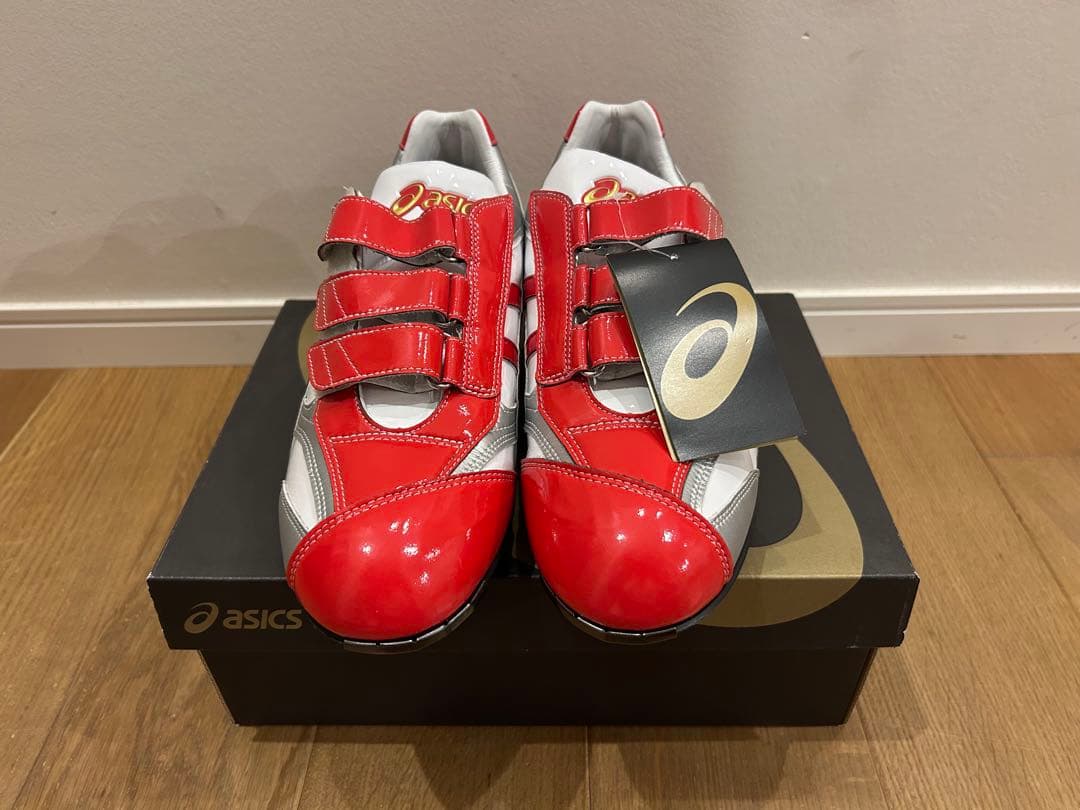 野球スパイク　27cm asics GOLDSTAGE スパイク 赤/白 受注生産】【返品不可】注文から約90日後発送予定 野球 アシックス
