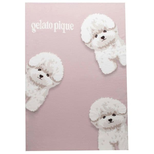gelatopique ジェラートピケ パウダーDOG3柄ジャガードマルチカバー ジェラートピケ ベッド 寝具 パウダーDOG3柄ジャガードマルチカバー