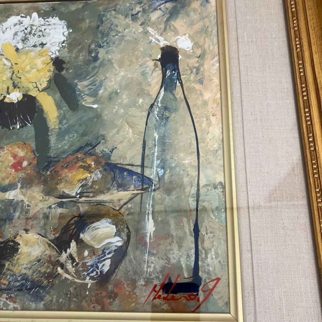 池田秀郎 油彩 題名 らんと果実 絵 40× 31cm 額 61×52cm - メルカリ