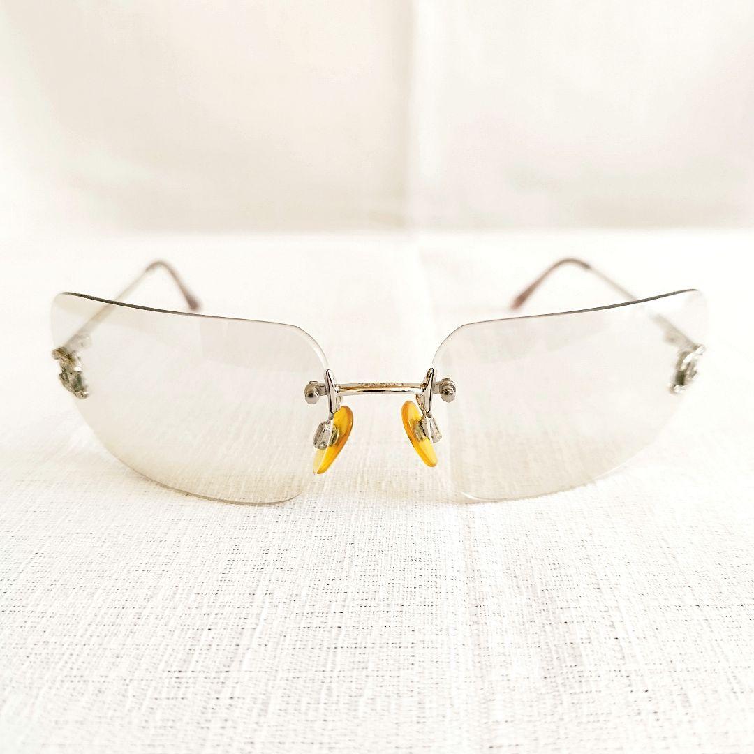 シャネル サングラス 4017-D ツーポイント リムレス ココマーク