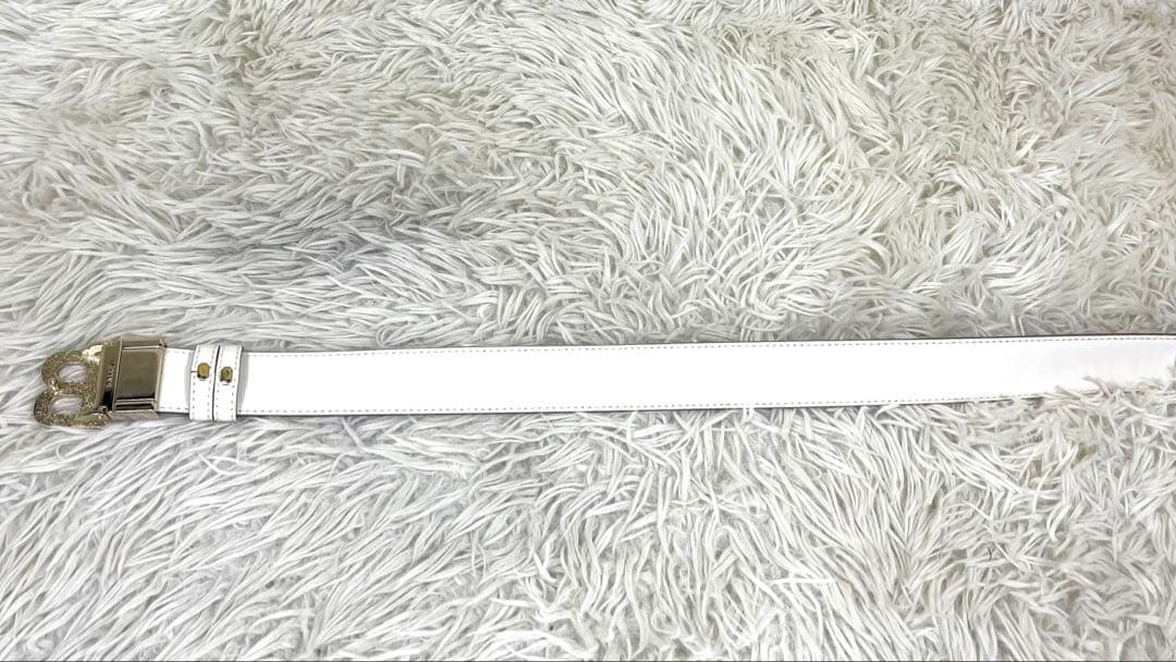 極美品‼️ BALLY リバーシブルベルト ロゴ金具 ゴールド金具 総柄 B