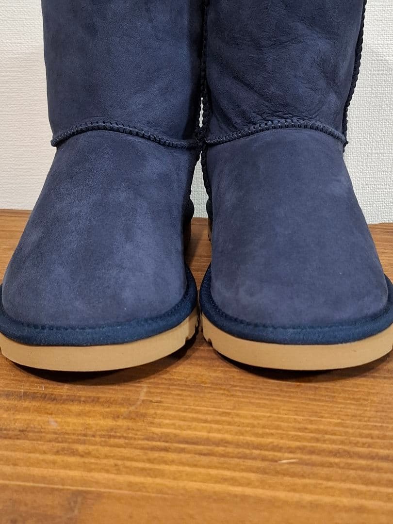 UGG ムートンブーツ 24cm ネイビー 試着のみ 未使用級