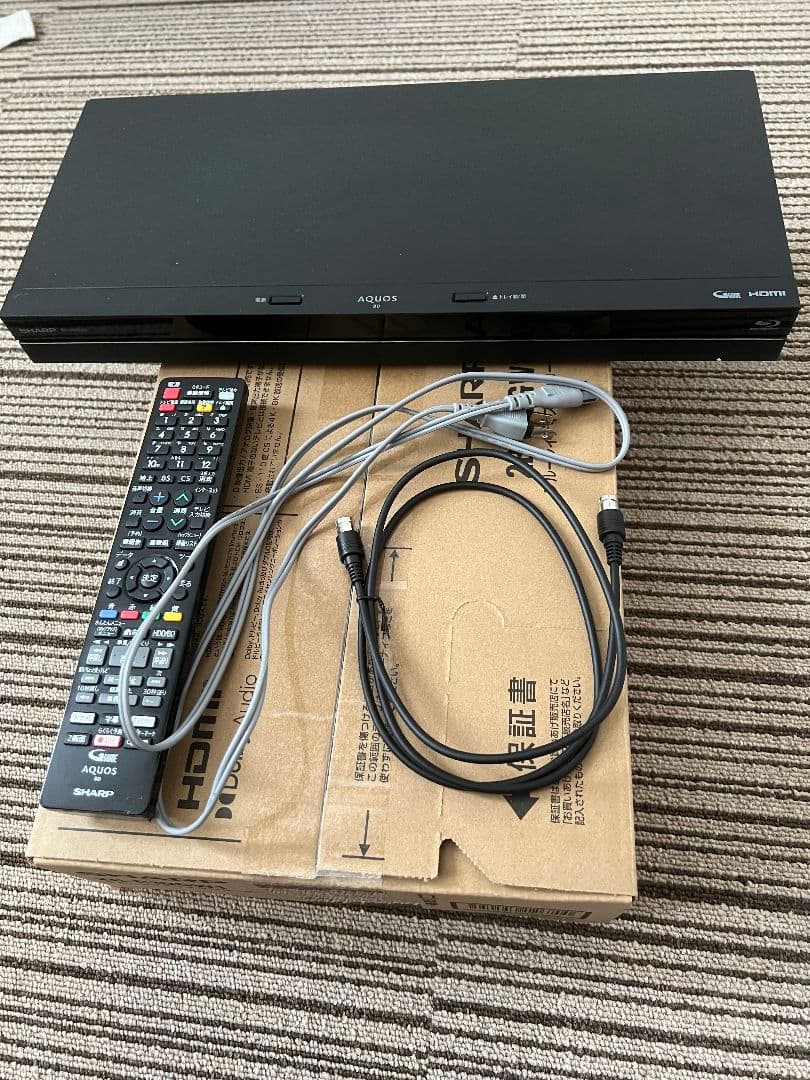 ジャンクテレビ、テレビスタンド、コード、リモコン、説明書