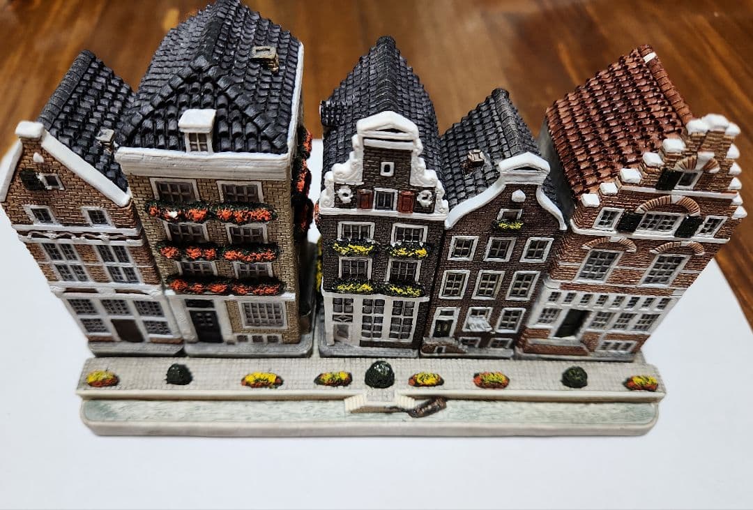 ミニチュアハウス Old Glories アムステルダム運河沿い 6点セット