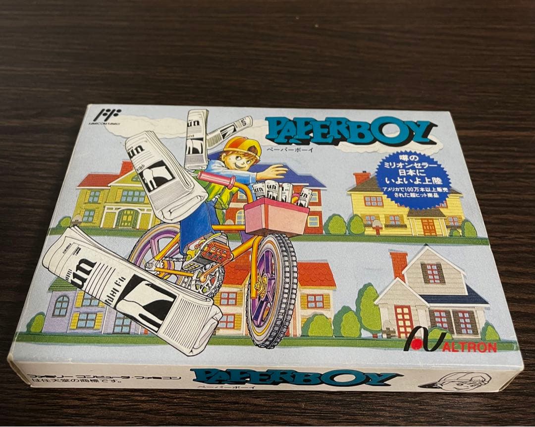 ファミコン　中古カセット　ペーパーボーイ　箱　説明書付き　PAPER BOY 中古ゲーム買取 / ペーパーボーイ ファミコン