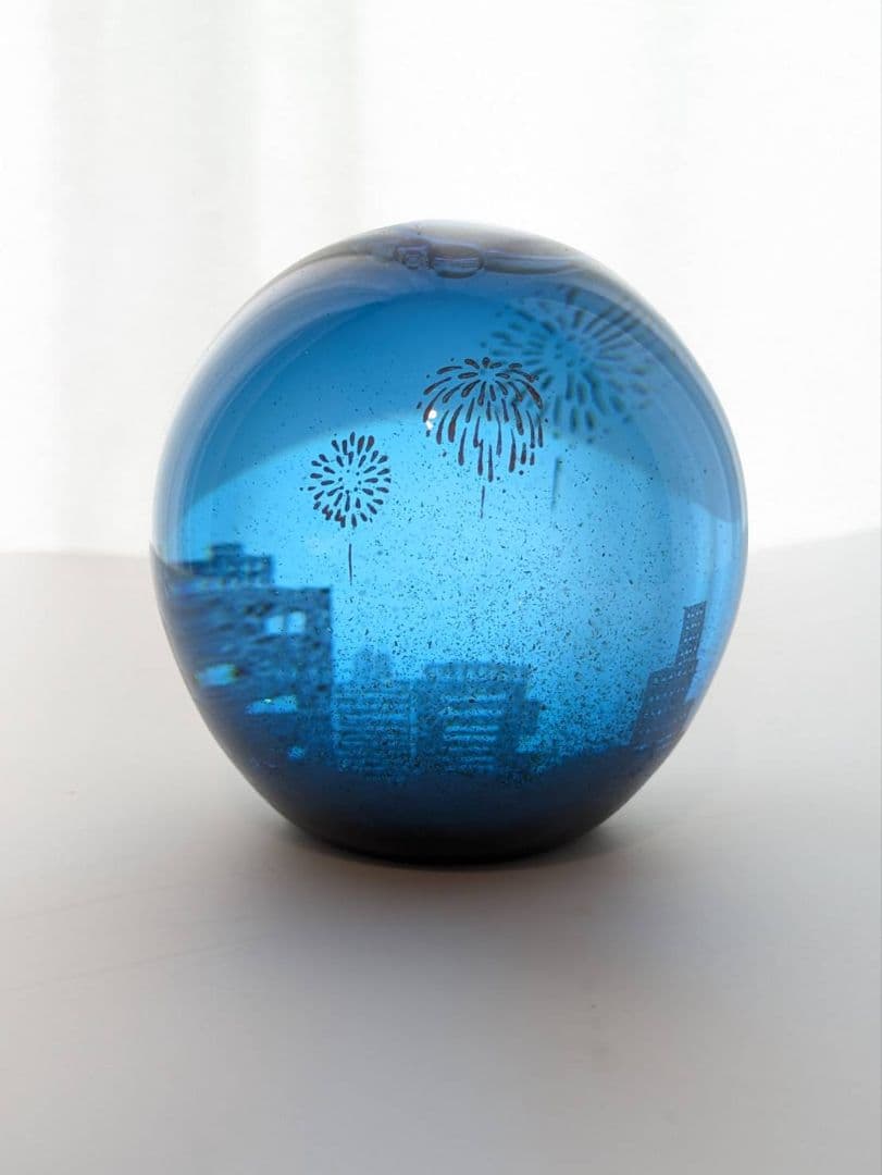 金津沙矢香 スノードーム 【花火】 金津沙矢香さんの夏のスノドーム | 力丸雑貨店