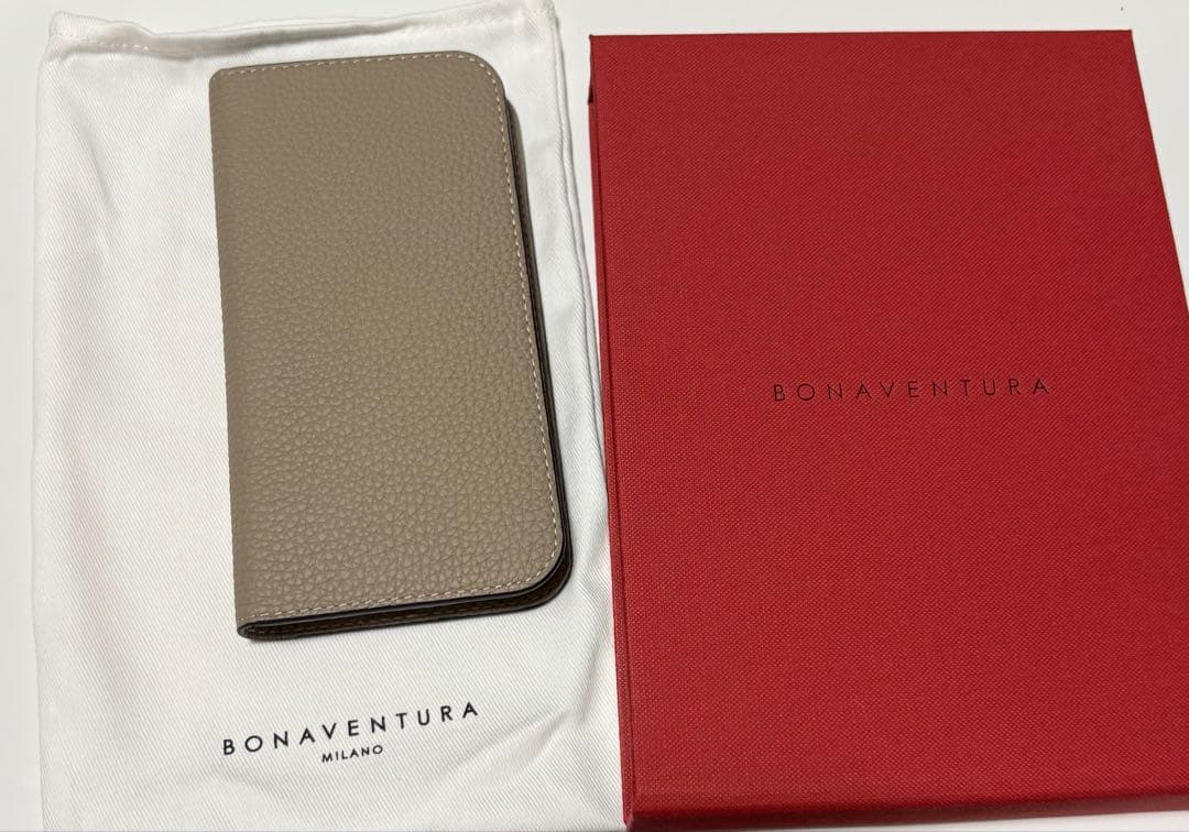 iPhone14ケース　ボナベンチュラ 新作】ダイアリーケース エンボスクロコレザー(iPhone 14シリーズ)