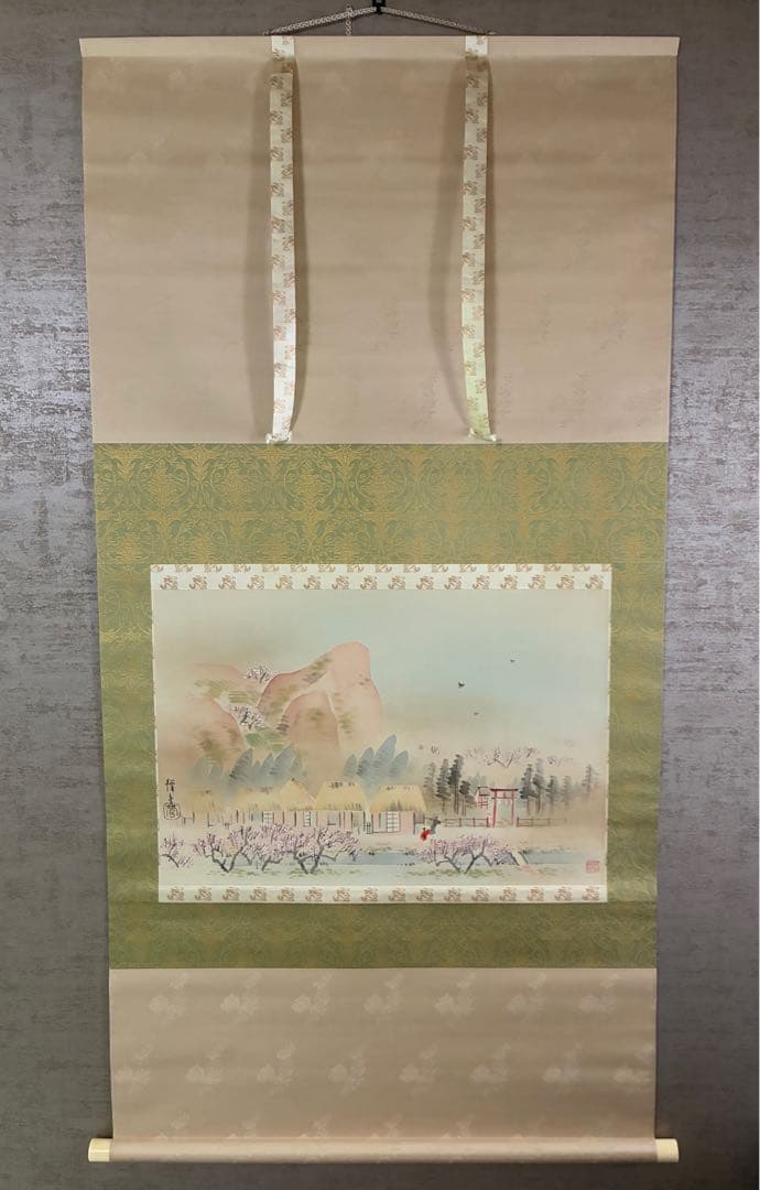 掛け軸 掛軸 菅楯彦 春郊 共箱 2重箱 菅楯彦 大将軍｜古美術・掛け軸の販売・買取・鑑定-松本松栄堂