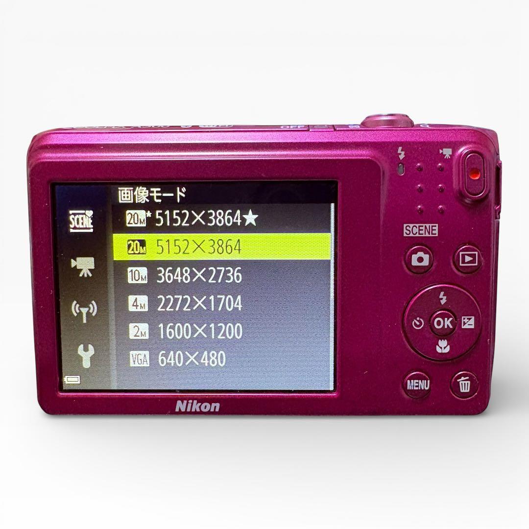 極美品】Nikon COOLPIX A300 ピンク ニコン 純正バッテリー - メルカリ