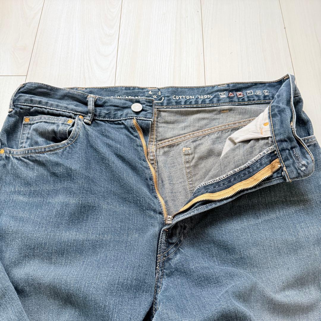 希少✨ 45R ライ麦デニムのシャルロット5 影色納戸 重 ワイドデニム