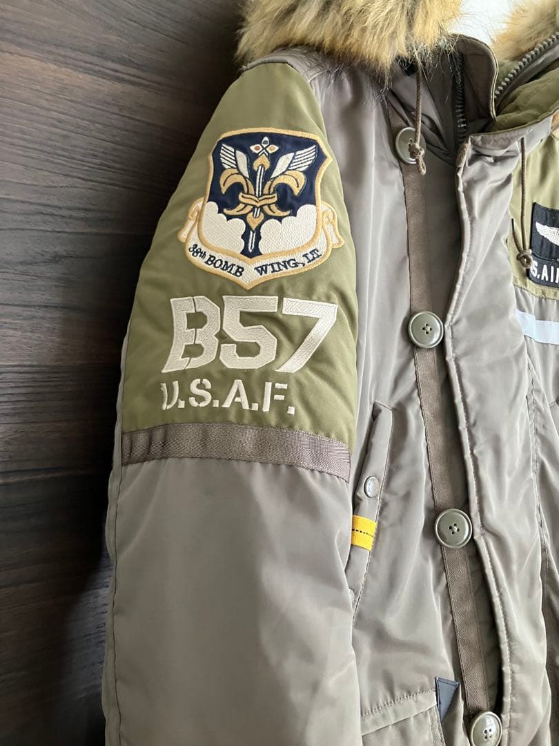 美品】AVIREX N-3B BLACK KNIGHTS - メルカリ