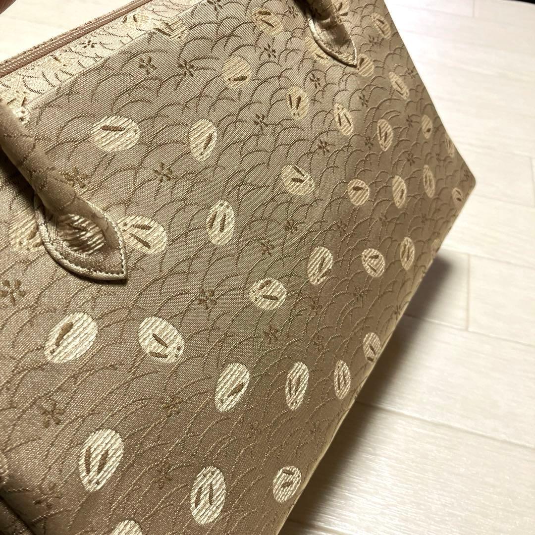 《未使用・タグ付き》利休バッグ　西陣金蘭　うさぎ柄　日本製