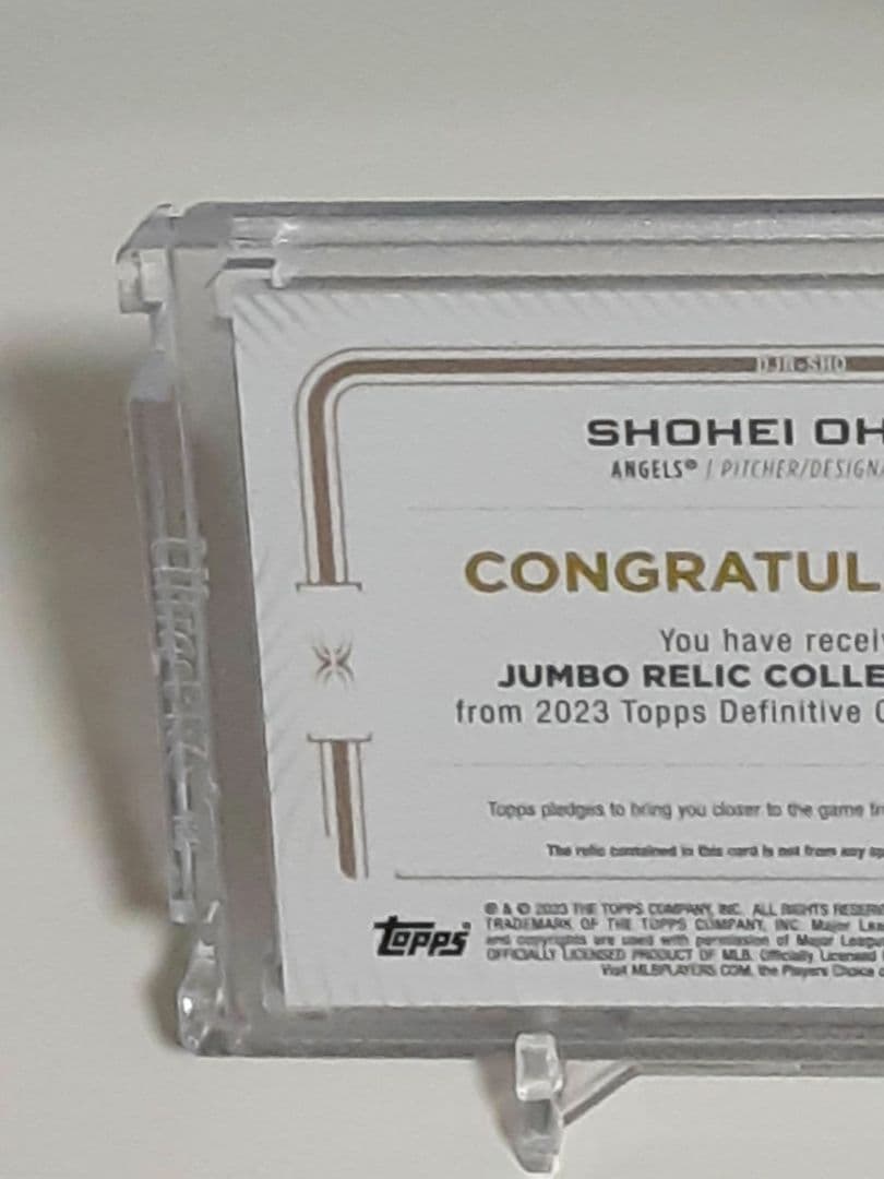 大谷翔平 2023年度実使用ジャージ埋め込み入り☆40枚限定Toppsカード