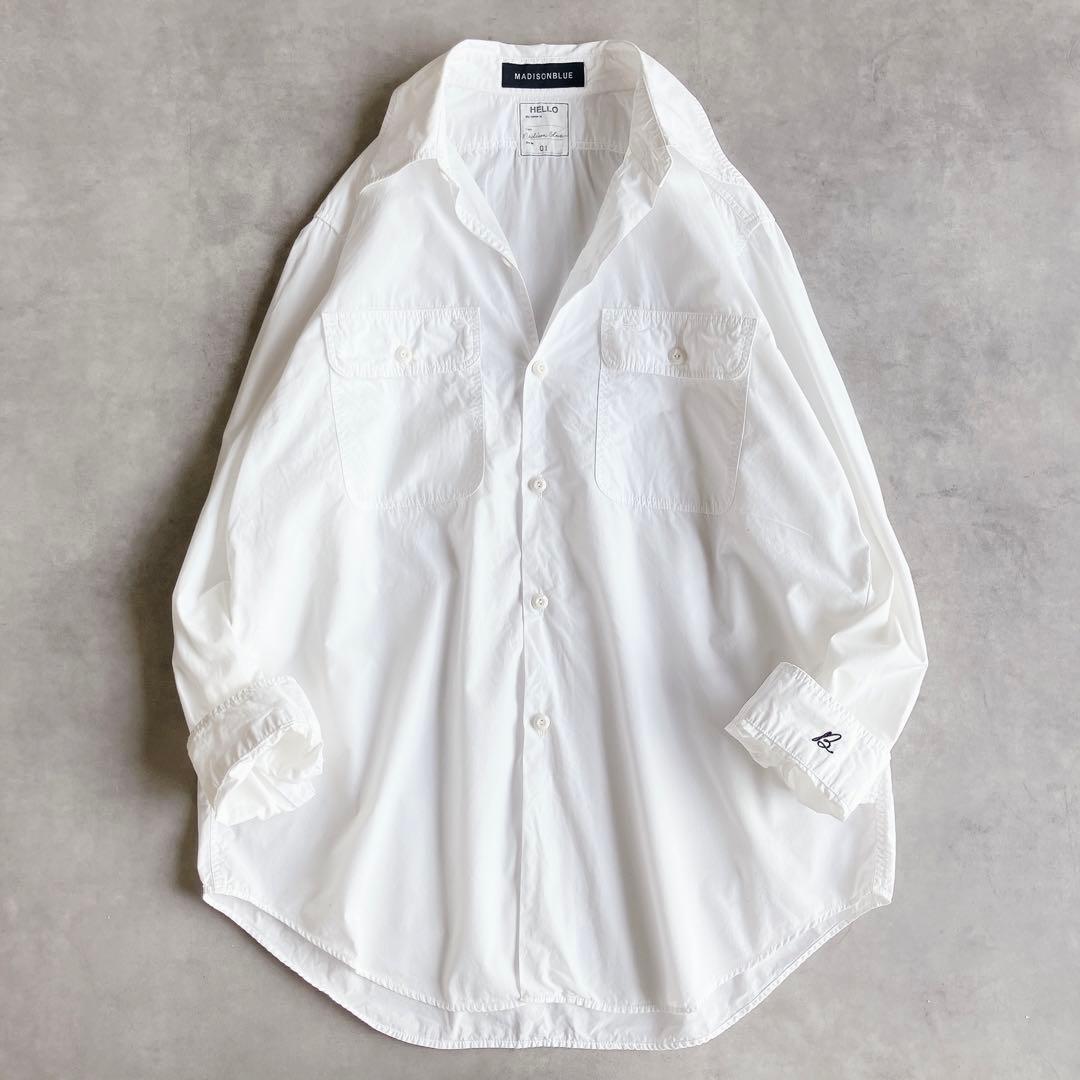 MADISONBLUE マディソンブルー ハンプトン長袖シャツ ホワイト 01