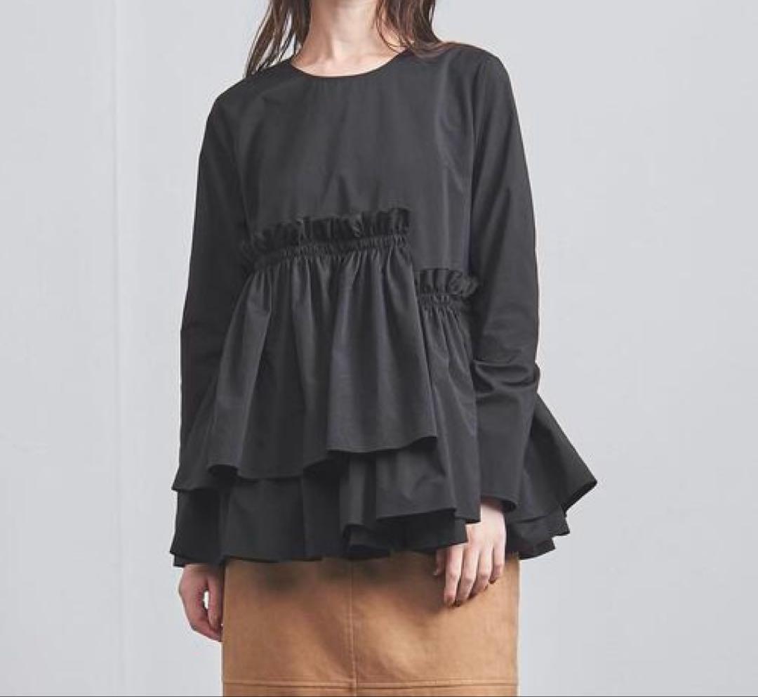 ユナイテッドアローズ ティアード ギャザー ロングスリーブ ブラウス