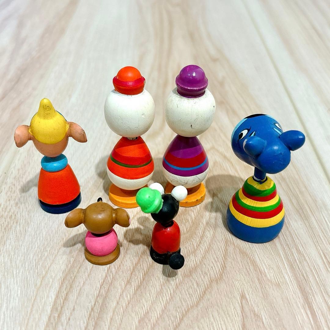 ディズニー まんがこけし 木製 昭和レトロ アンティーク - メルカリ