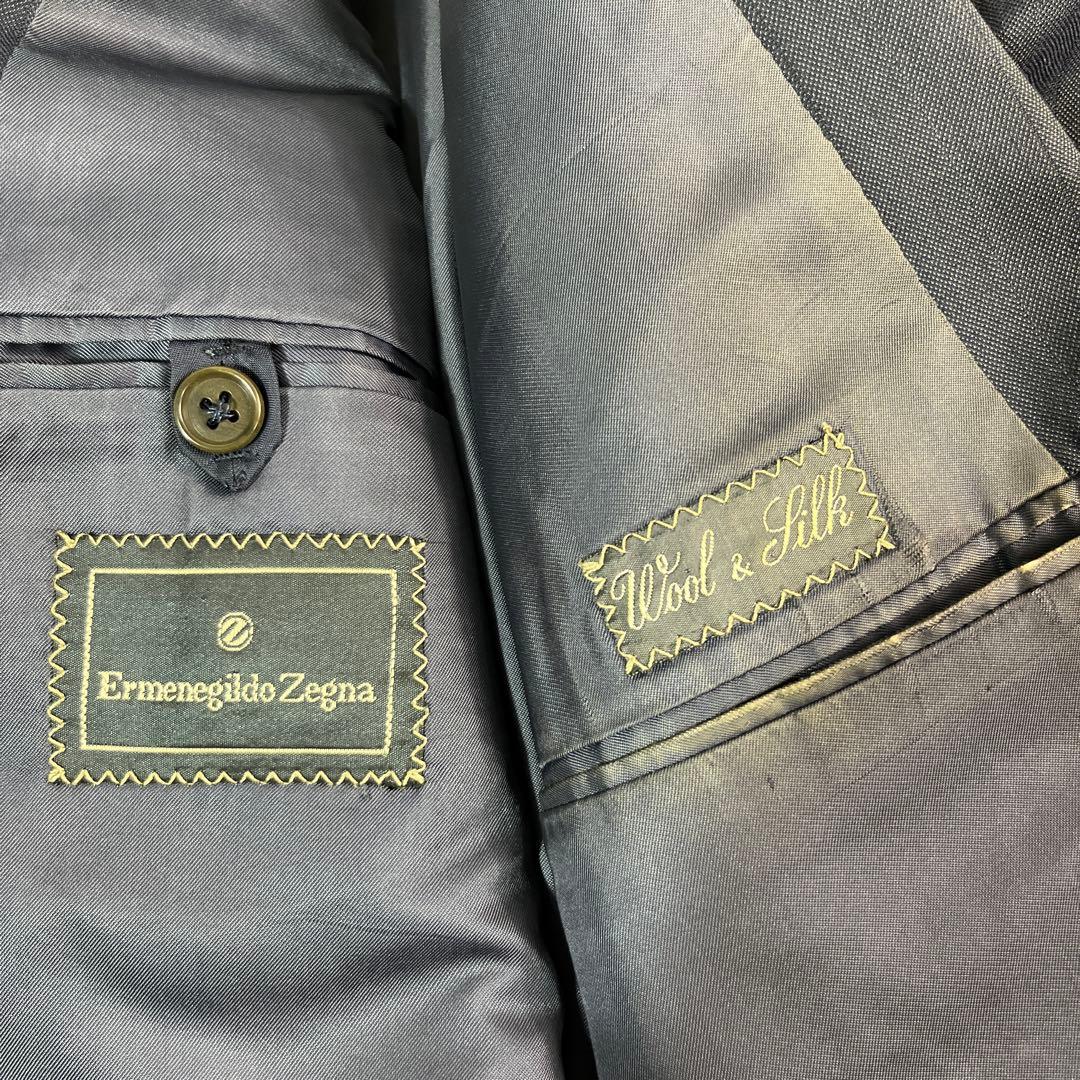 エルメネジルドゼニア ダブルスーツ ブラック系 シャドーストライプ