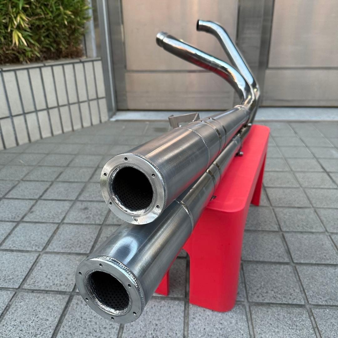 hotdock ハーレー FLST ホットドッグサイドワインダーマフラー - メルカリ