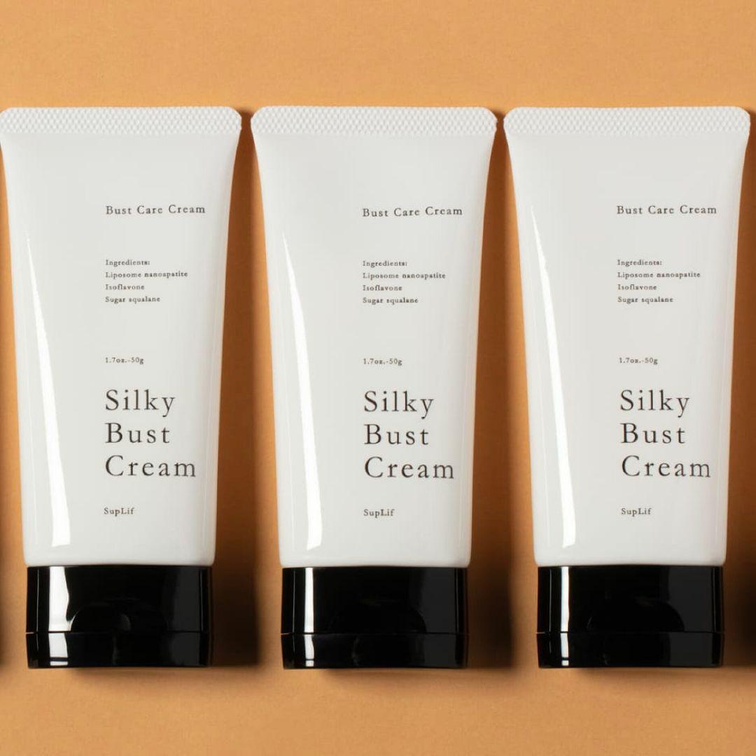 SupLif シルキーバストクリーム 50g 特許成分配合 無添加 バストクリー
