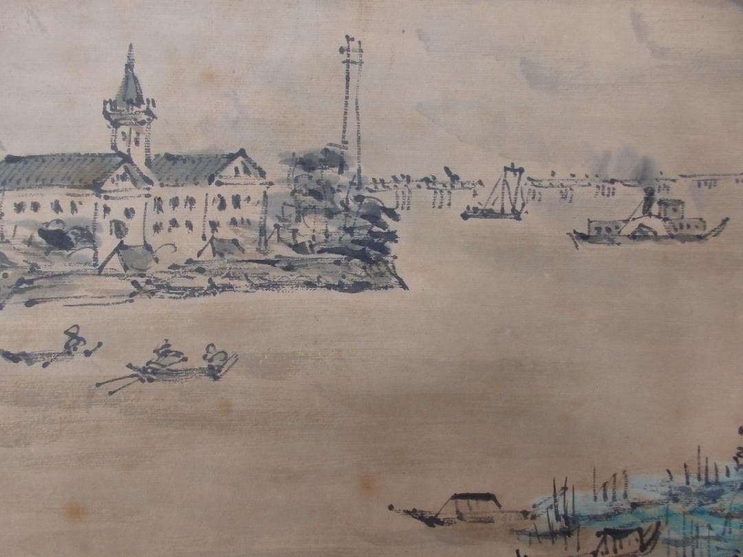 逸品 高橋五仙子『白山灘』明治大正昭和初期を描く新潟の風景画