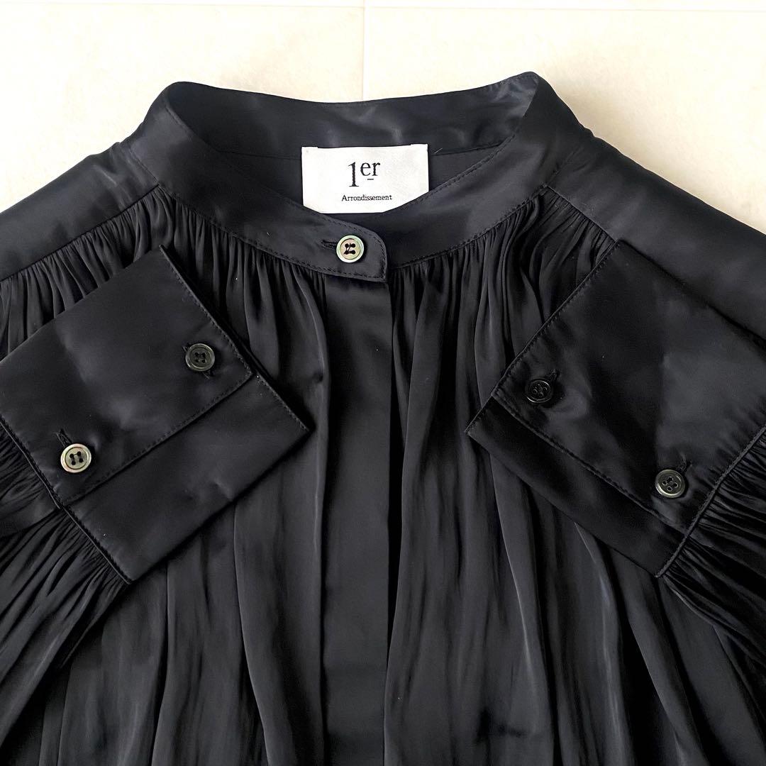 2024.美品☆プルミエアロンディスモン 洗える サテン ロングブラウス