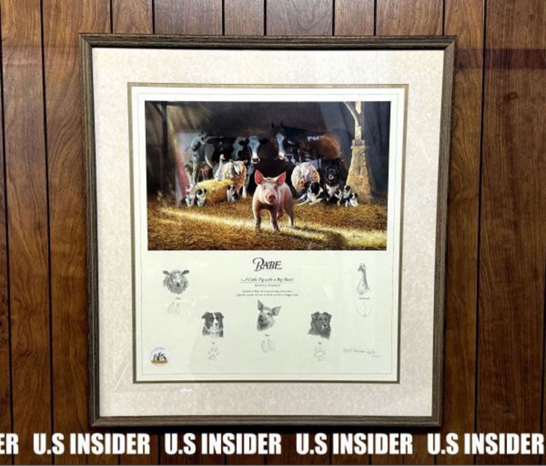 1996年　ベイブとゆかいな仲間たちの足跡■世界限定1000枚 証明書付き FirstArt 色紙 ウサギとクジャク|HPSK-SB/H-1|商品カタログ|シヤチハタ