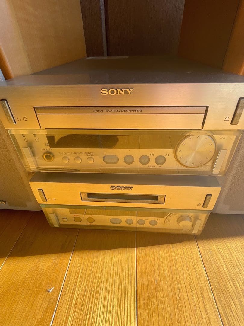 ⭐︎最終セール⭐︎ MDS-SD1 SONY CD・MD・デッキ ウッドスピーカー付