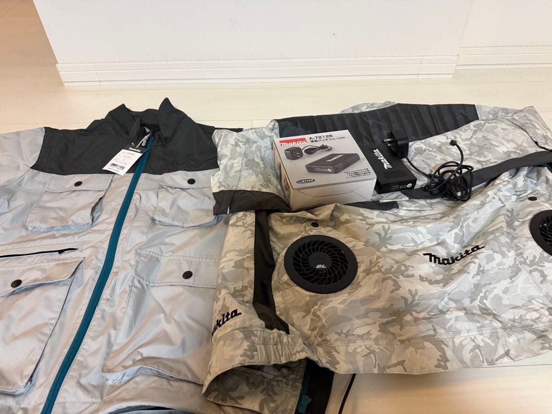 Makita 空調服 2着　バッテリー　ファン　フルセット 服2枚付き 空調ウェア 空調作業服 半袖 フルセット 2025 最強 ファン