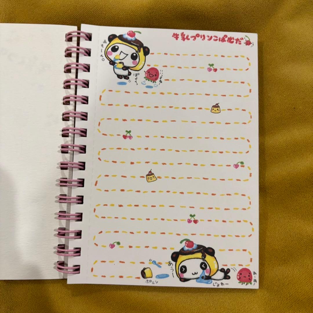 平成レトロ 牛乳プリンこぱむだ メモ帳 Wリングメモ