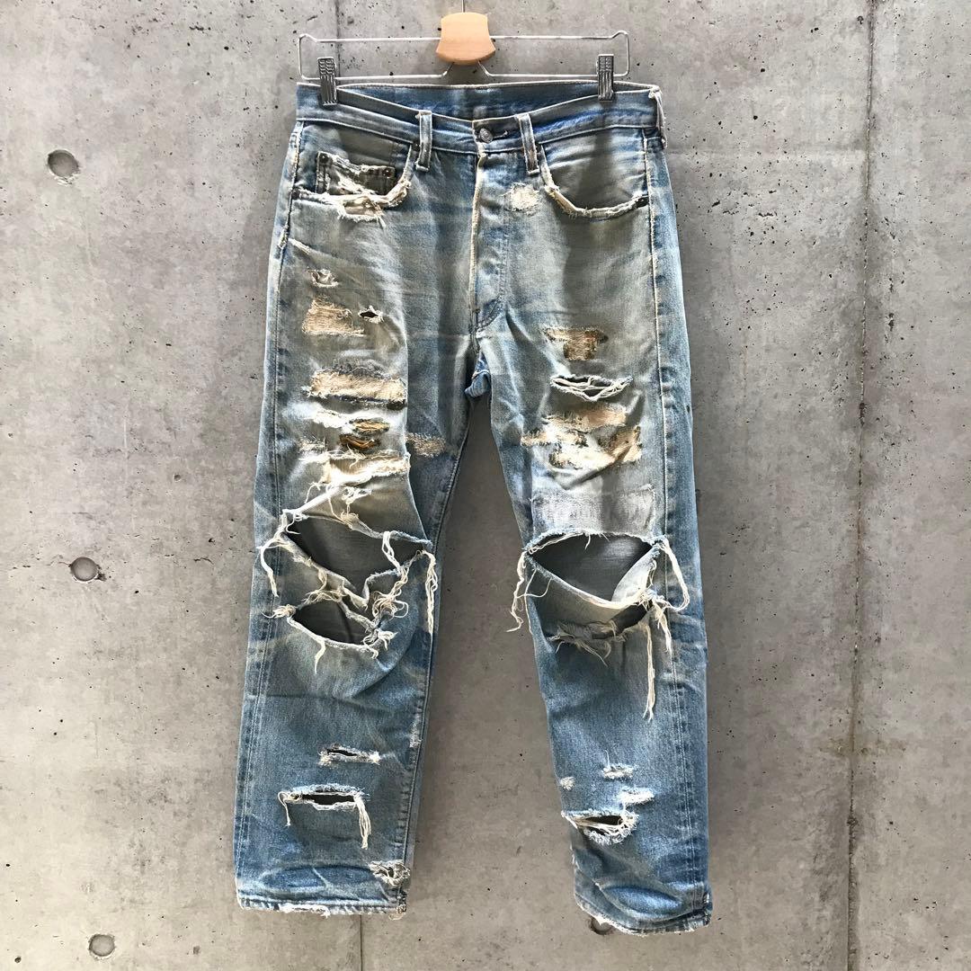 Levis リーバイス 501 66前期 古着70sヴィンテージ ダメージデニム